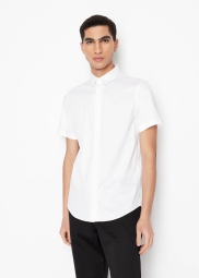 Мужская рубашка ARMANI EXCHANGE с коротким рукавом 1159803532 (Белый, M)