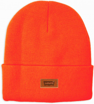 Яркая шапка унисекс Levi's с логотипом 1159763645 (Оранжевый, One size)