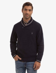 Чоловічий светр U.S. Polo Assn 1159801395 (Білий/синій, L)
