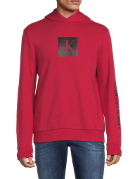 Мужское худи на флисе Calvin Klein с логотипом 1159780693 (Красный, M)