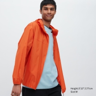 Ветровка с защитой от ультрафиолета Uniqlo легкая куртка UV Protection 1159790994 (Оранжевый, XXL)