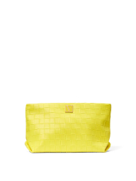 Плетеный клатч из экокожи Victoria's Secret на молнии 1159787275 (Желтый, One size)