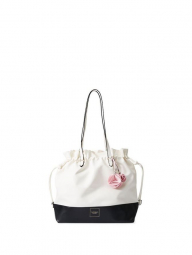 Женская сумка-тоут Victoria's Secret с затяжкой 1159761936 (Белый/Черный, One size)