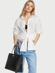 Женская стильная сумка-тоут Victoria's Secret с монограммой 1159771819 (Черный, One size)