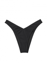 Плавки Victoria's Secret бразилианы с V-образным вырезом 1159768228 (Черный, XL)