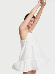 Женское льняное мини-платье Victoria's Secret накидка 1159791089 (Белый, XS)