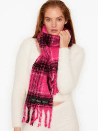 Теплий жіночий шарф Victoria`s Secret art867478 (Фуксія/Чорний, one size)