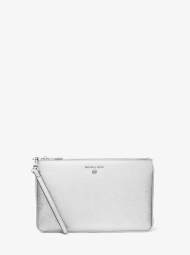 Жіноча сумка-клатч Michael Kors на блискавці 1159801205 (Сріблястий, One size)
