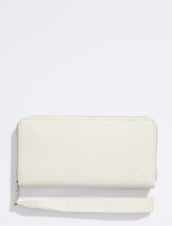 Стильний гаманець Calvin Klein з ремінцем на руку 1159794722 (Молочний, One size)
