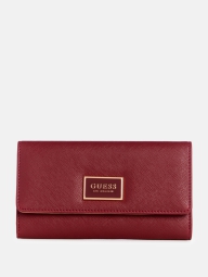 Стильний жіночий гаманець Guess на кнопці 1159794782 (Бордовий, One size)