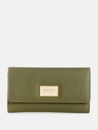 Стильний жіночий гаманець Guess на кнопці 1159794783 (Зелений, One size)