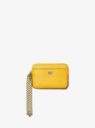 Шкіряний гаманець-клатч на блискавці Michael Kors з ланцюжком 1159800189 (Жовтий, One size)