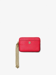 Кожаный кошелек-клатч на молнии Michael Kors с цепочкой 1159800190 (Красный, One size)