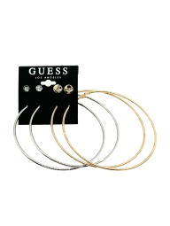 Набір стильних сережок GUESS 1159802306 (Золотистий/Сріблястий, One size)