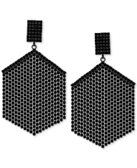 Сережки GUESS з камінням 1159804221 (Чорний, One size)