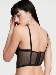 Шикарний корсетний топ Victoria's Secret в горошок 1159819806 (Чорний 32C)
