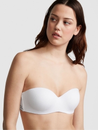 Жіночий комплект білизни Victoria's Secret PINK погруддя Push Up і трусики тонг з високою посадкою 1159820903 (Білий 32B/XS)