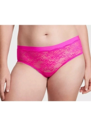 Безшовні трусики чіки Victoria's Secret з мереживом 1159820766 (рожевий XL)