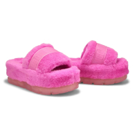 Яркие высокие женские сандалии UGG мягкие тапки с мехом 1159777253 (Розовый, 39)