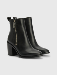 Женские кожаные ботинки Tommy Hilfiger на каблуке 1159777255 (Черный, 41)