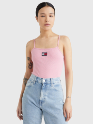Женское боди в рубчик Tommy Hilfiger с логотипом 1159775288 (Розовый, L)