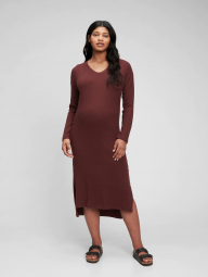 Теплое платье для беременных Gap 1159765403 (Бордовый, S)