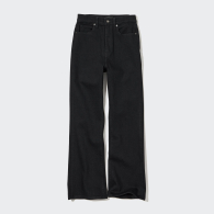 Женские расклешенные джинсы Uniqlo узкие 1159778687 (Черный, 29)