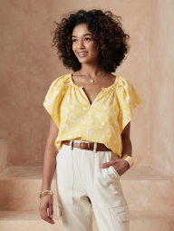 Женская блузка BANANA REPUBLIC 1159764937 (Желтый, S)