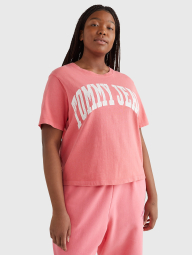 Женская укороченная футболка Tommy Hilfiger 1159776860 (Розовый, XL)