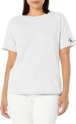 Женская футболка Calvin Klein с логотипом на рукаве 1159777604 (Серый, XL)