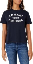Жіноча футболка Armani Exchange 1159802311 (Білий/синій, L)