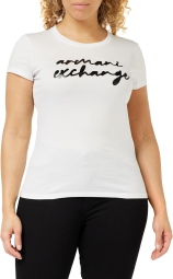 Жіноча футболка Armani Exchange з логотипом 1159803524 (Білий, XXL)