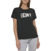 Футболка DKNY с фирменным логотипом 1159804397 (Черный, XS)