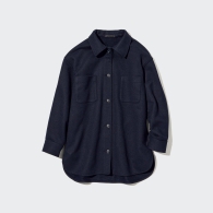 Куртка-сорочка Uniqlo на ґудзиках 1159793563 (Білий/синій, XL)