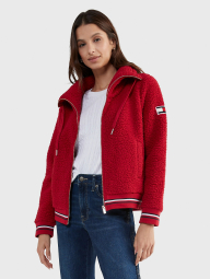 Женская меховая куртка Tommy Hilfiger шерпа 1159777259 (Красный, L)