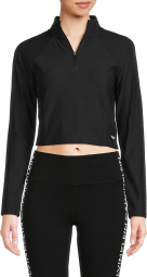 Женский лонгслив Calvin Klein кофта с воротником на молнии 1159791008 (Черный, M)