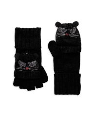 Жіночі в'язані рукавички Karl Lagerfeld Paris 1159795697 (Чорний, One size)