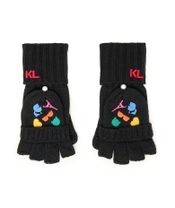 Жіночі в'язані рукавиці Karl Lagerfeld Paris 1159799304 (Чорний, One size)