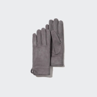 Жіночі рукавички із штучної замші HEATTECH Uniqlo на підкладці із флісу 1159799465 (Сірий, L)