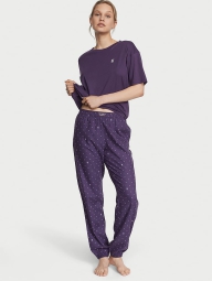 Домашній комплект піжама Victoria's Secret футболка та штани 1159802149 (Фіолетовий, XS)