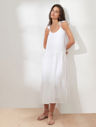 Легкое женское платье миди BANANA REPUBLIC 1159760749 (Белый, XL)