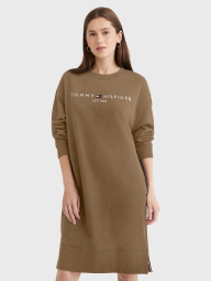 Женское платье-свитшот Tommy Hilfiger с логотипом 1159777572 (Коричневый, L)