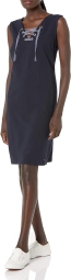 Женское культовое платье Tommy Hilfiger на шнуровке 1159790316 (Синий, 3X)