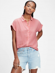 Женская легкая рубашка GAP 1159759143 (Розовый, XL)