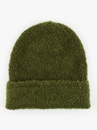 Уютная женская шапка Levi's с вышитым логотипом 1159763205 (Зеленый, One size)