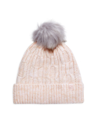 Женская вязаная шапка Calvin Klein с помпоном 1159779086 (Розовый, One size)