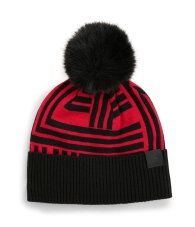 Жіноча шапка-біні Karl Lagerfeld Paris з помпоном 1159795796 (червоний, One size)