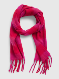 Стильный шарф GAP с бахромой 1159775808 (Красный, One size)