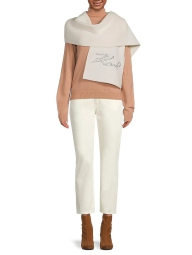Жіночий трикотажний шарф Karl Lagerfeld Paris 1159801414 (Молочний, One size)