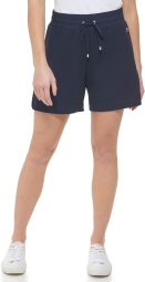 Жіночі еластичні шорти Calvin Klein на зав'язках 1159797068 (Білий/синій, L)